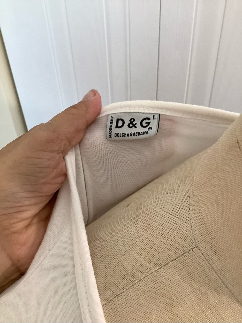 Dolce & Gabbana White Long Sleeve Scoop Neck Tee - Picture 5 of 5